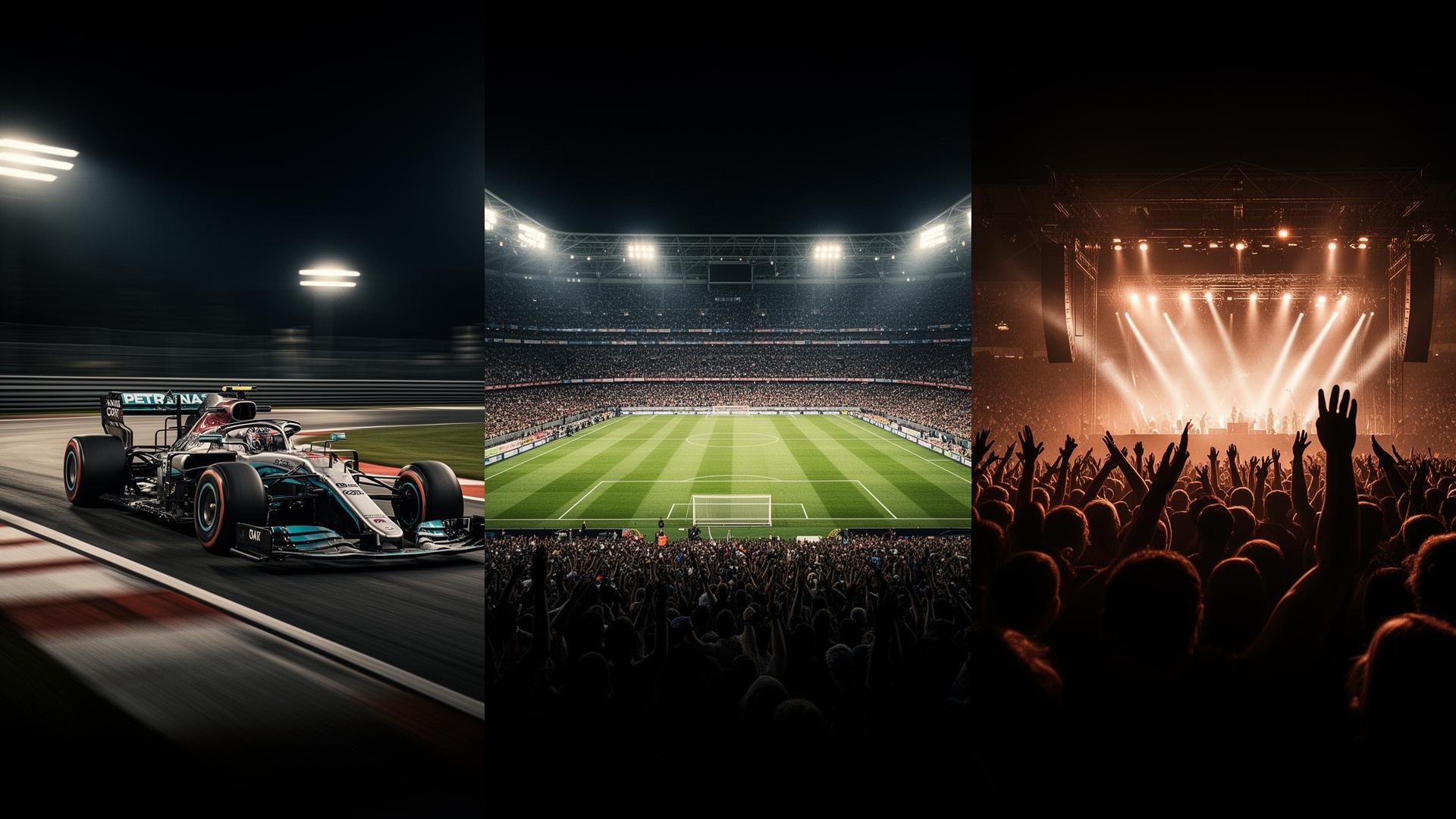 Live football stadium broadcast