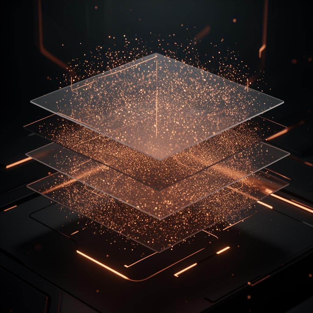 Layered spatial reconstruction pipeline visualization
